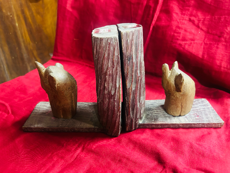 Wooden book End